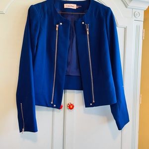 Closing closet soon. Calvin Klein blue jacket